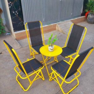 Bộ Bàn Ghế Xếp Lưng Cao Mới 99%