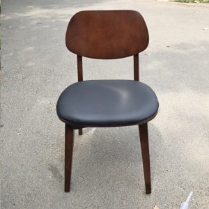 Ghế Gỗ Bọc Da Simili Mới 99%