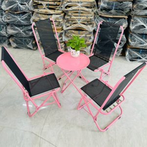 Bộ Bàn Ghế Xếp Lưng Cao Mới 99%