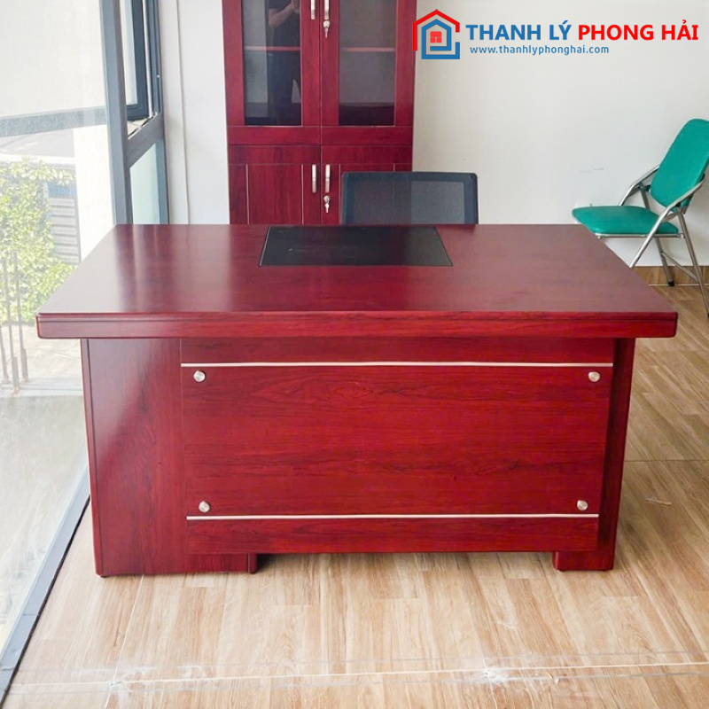 Thanh Lý Bàn Giám Đốc 1m4 Gỗ CN Có Hộc Mới 99%