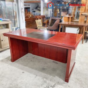 Thanh Lý Bàn Giám Đốc Ốp Vân Đá 1m6 Mới 99%
