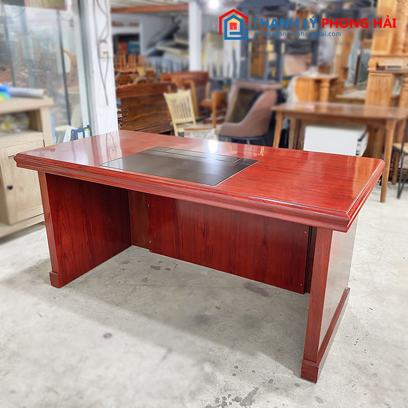 Thanh Lý Bàn Giám Đốc Ốp Vân Đá 1m6 Mới 99%