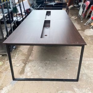 Bàn Họp Chân Sắt Mặt Gỗ 2m8 Cũ