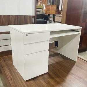Bàn Làm Việc 1m2 Màu Trắng Kèm Tủ Hồ Sơ Cũ
