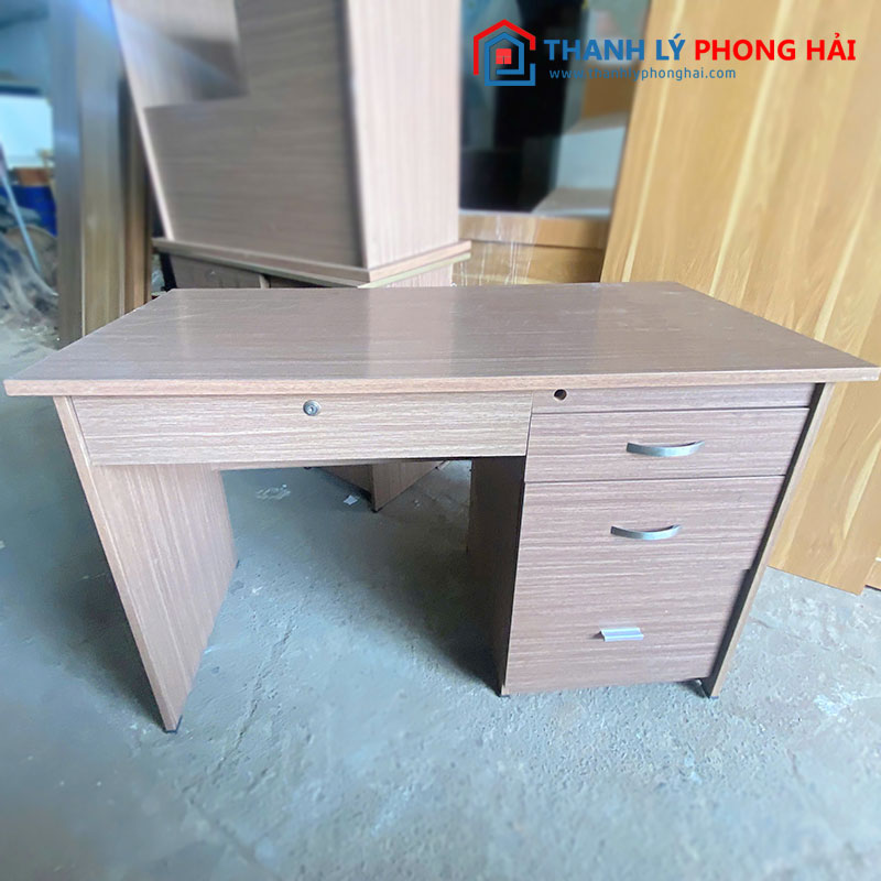 Bàn Làm Việc Có Hộc Kéo Màu Nâu Nhiều Size Cũ