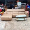 Bộ Sofa Góc L Cũ Bọc Da Màu Nâu Giá Rẻ
