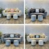 Thanh Lý Bộ Sofa Nhung Kèm Đôn Nhiều Mẫu Mới 99%