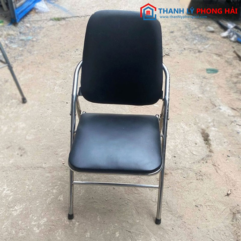 Ghế xếp học sinh simili đen