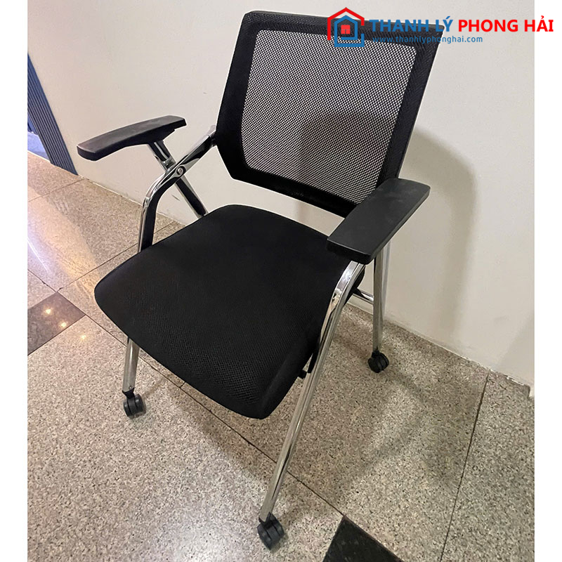 Ghế Xếp Văn Phòng Lưng Lưới Chân Inox Cũ