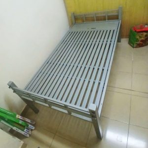 Giường Sắt 1m Sơn Xám Gọn Nhẹ Cũ