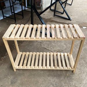 Kệ Dép Gỗ 2 Tầng Cũ Nhỏ Gọn