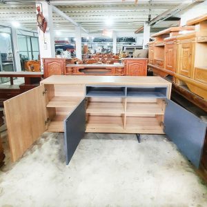 Kệ tivi gỗ cũ hiện đại