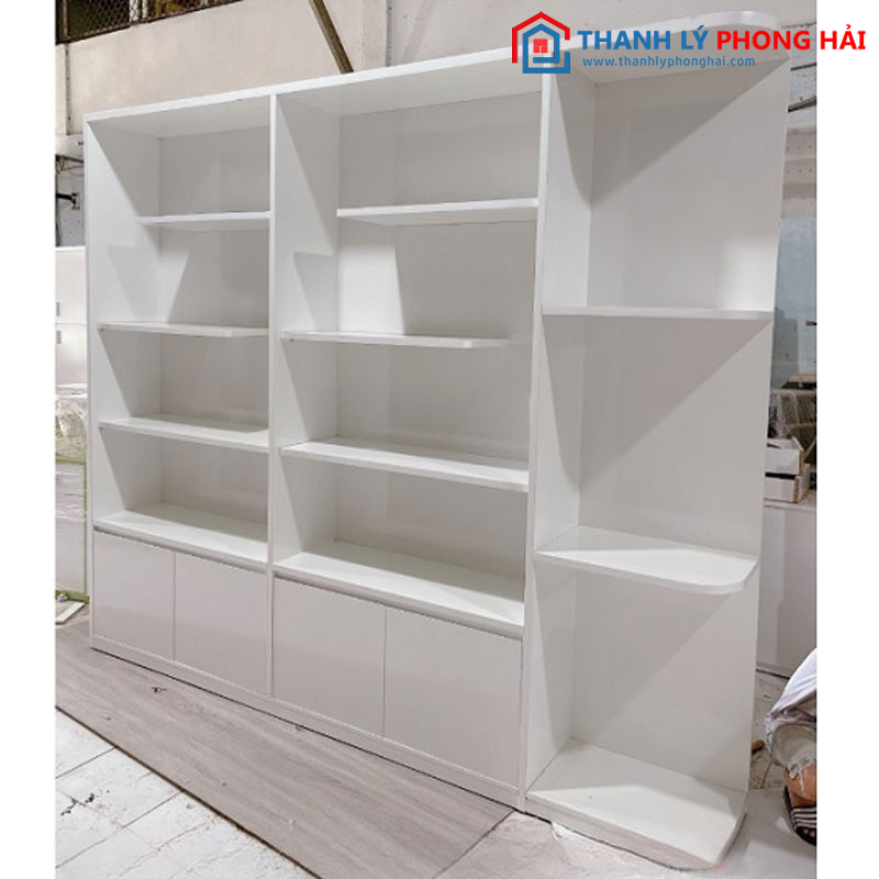 Kệ trưng bày màu trắng cũ