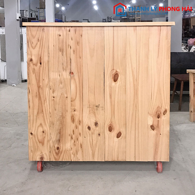 Quầy gỗ pha chế cà phê
