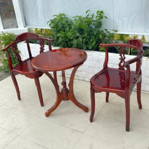 Bộ Bàn Trà 2 Ghế Gỗ Tràm