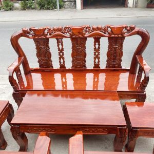 Thanh lý bộ salon chạm đào cũ