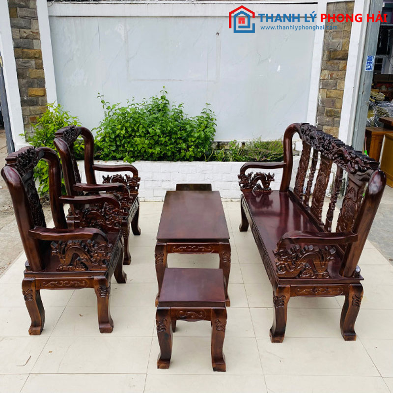 Thanh lý bộ salon gỗ tồn kho