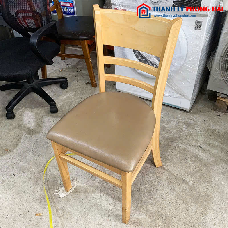 Thanh Lý Ghế Canbin Gỗ Cũ Lót Nệm