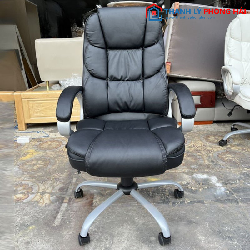 Thanh Lý Ghế Giám Đốc Bọc Da Đen Mới 99%