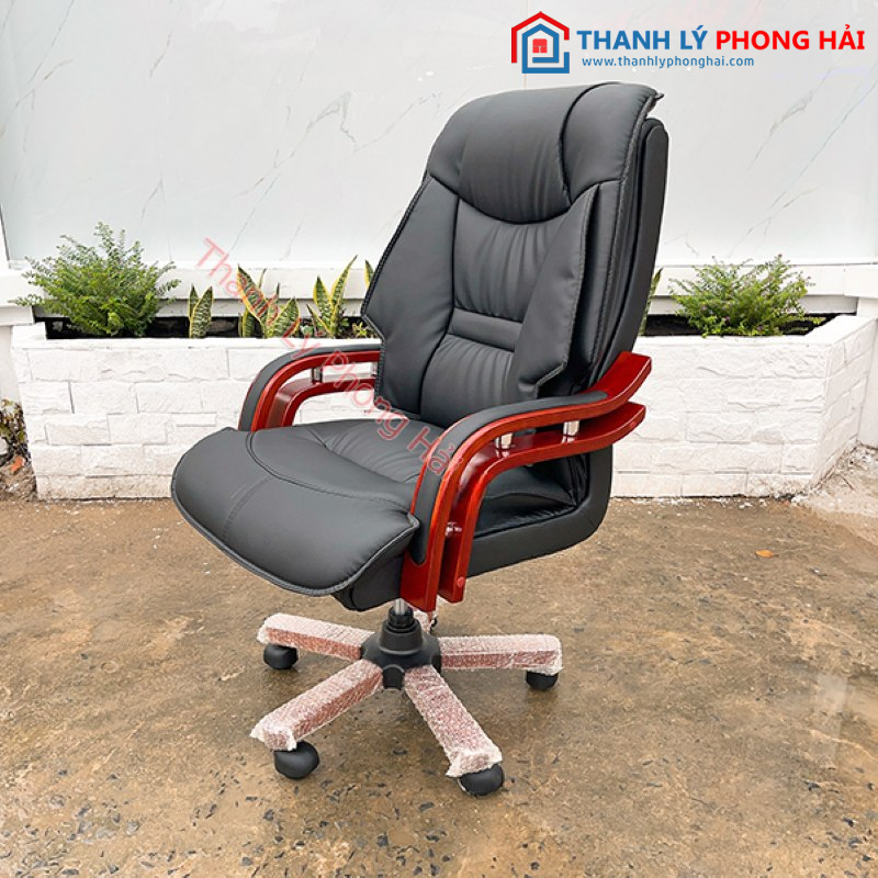 Thanh Lý Ghế Lãnh Đạo Bọc Da Chân Nhựa Mới 99%