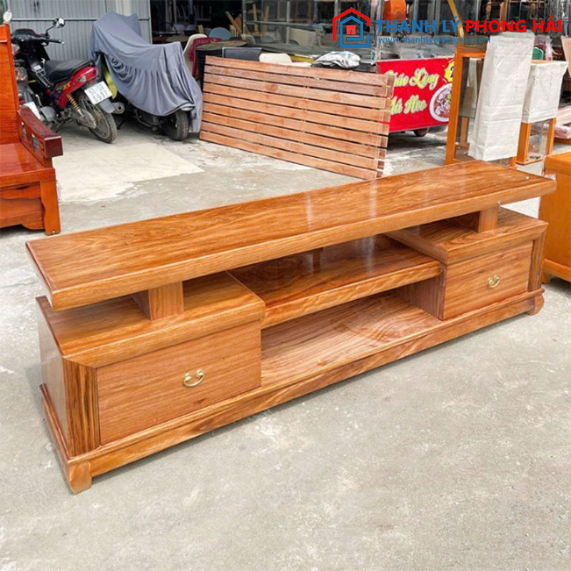 Thanh lý kệ tivi cũ gỗ cao cấp