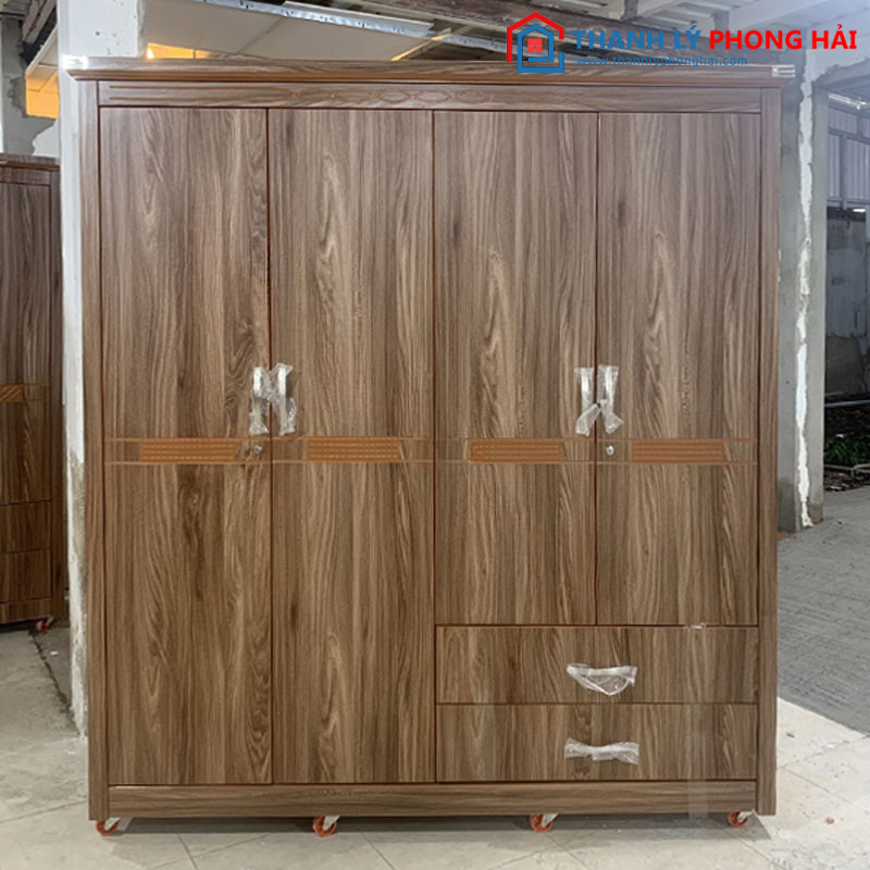 Tủ quần áo 4 cánh tồn kho cũ đẹp