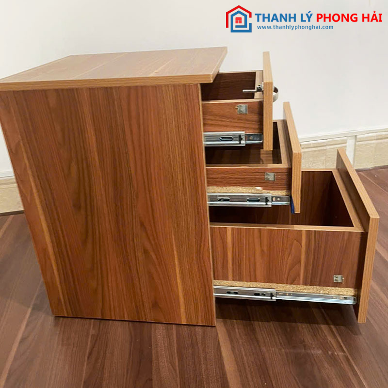 Tủ Cabin 3 Ngăn Gỗ MDF Nâu Cũ