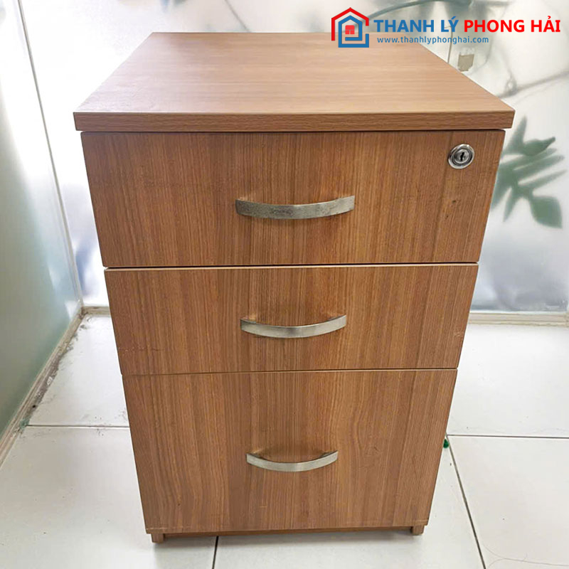 Tủ Cabin 3 Ngăn Gỗ MDF Nâu Cũ
