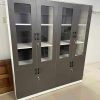 Thanh Lý Tủ Hồ Sơ 1m8 Cánh Kính Bằng Gỗ MDF Mới 99%