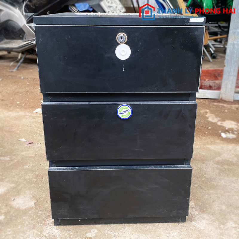 Tủ Hồ Sơ 3 Ngăn Kéo Gỗ Công Nghiệp 48cm Cũ