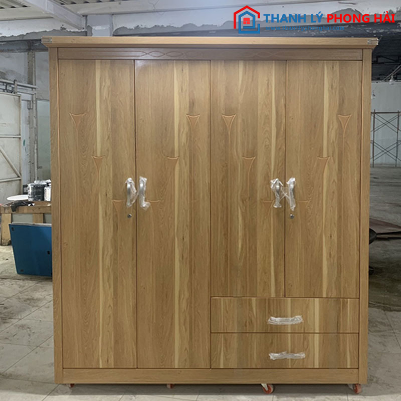 Tủ quần áo 4 cánh tồn kho melamine