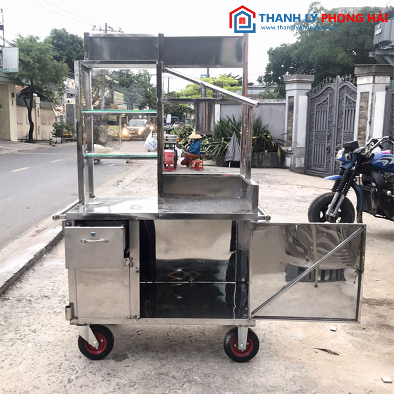 Xe bán hàng rong inox lớn