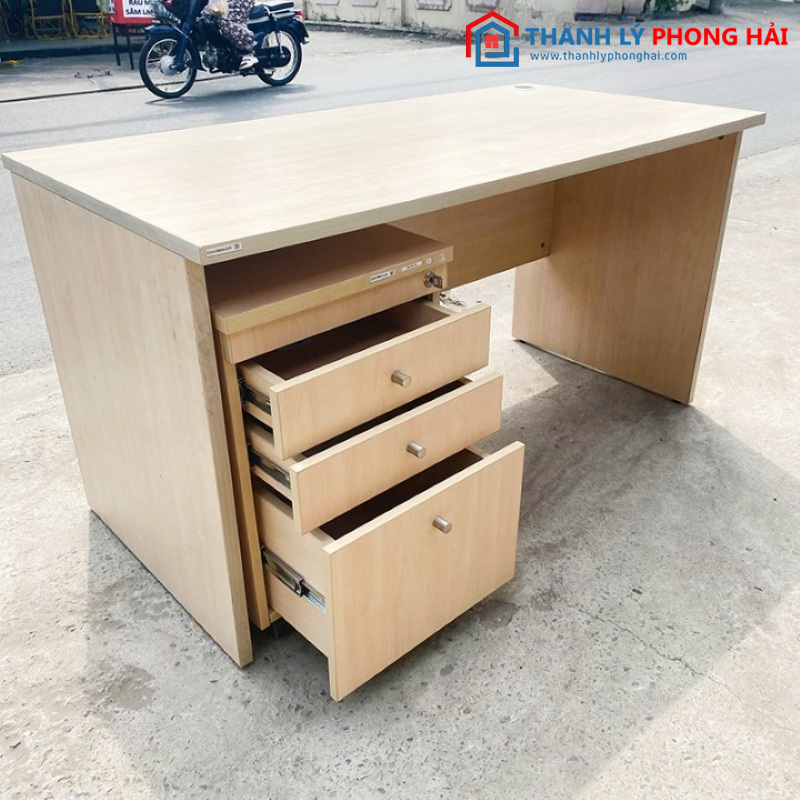 Bàn Làm Việc Kết Hợp Tủ Cabin 3 Ngăn Cũ (1m2/1m4)