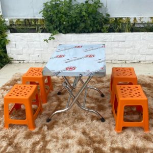 Thanh Lý Bộ Bàn Ăn 4 Ghế Đôn Nhiều Màu Mới 99% (3 Màu)