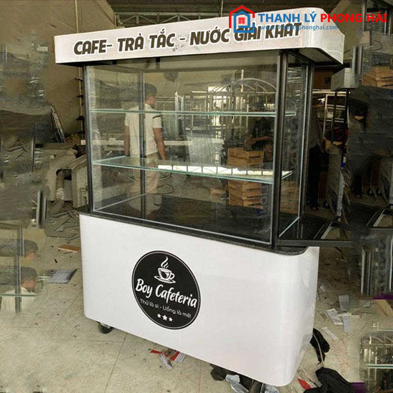 Thanh Lý Xe Cafe Màu Đen Trắng Mới 99%