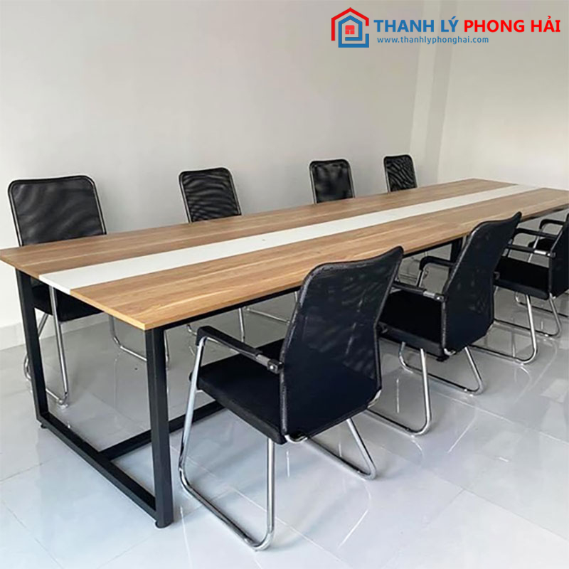 Thanh Lý Bàn Họp Phối Sọc Trắng Mới 99% (Nhiều Size)