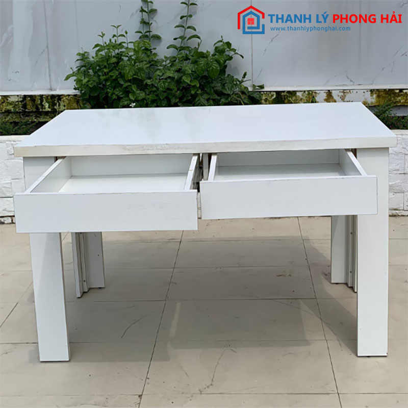Bàn Làm Việc 1m2 Gỗ Cũ Có 2 Hộc Kéo