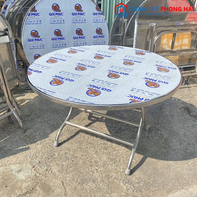 Bàn tròn chân xếp cũ