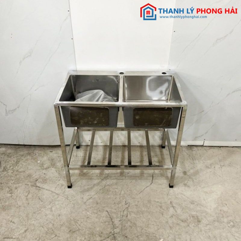 Bồn rửa chén inox 304 2 hộc hàng đẹp giá tốt