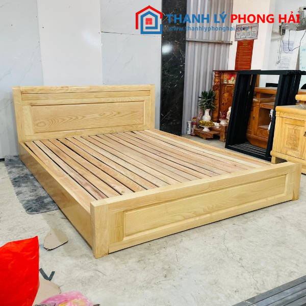 Thanh Lý Giường Bệt Gỗ Sồi 1m6 Mới 99%