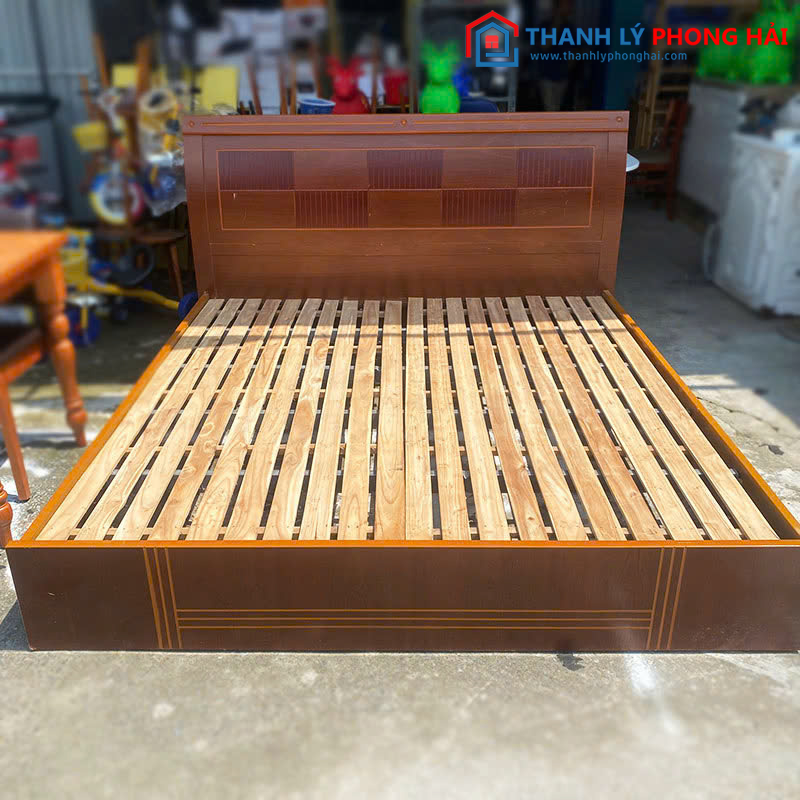 Giường Gỗ MDF Đầu Giường Cao 1m8 Cũ