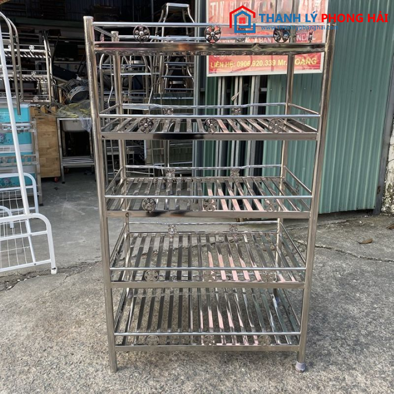 Kệ inox Qui Phúc cao cấp 5 tầng giá tốt