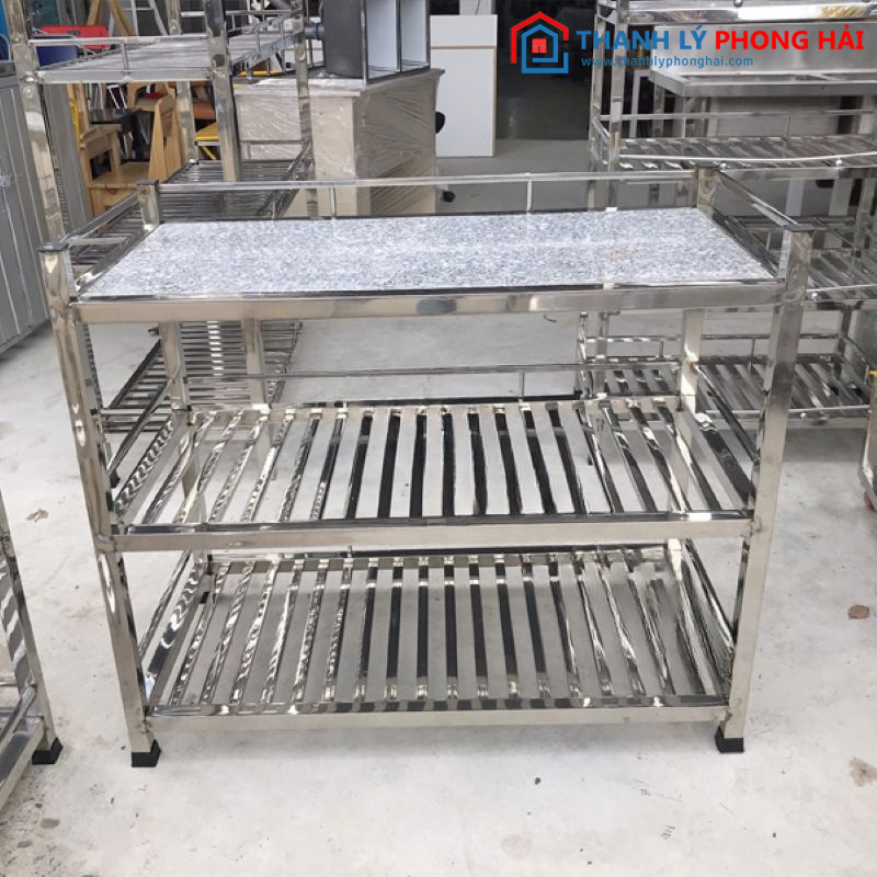Kệ chén inox mặt đá hàng đẹp
