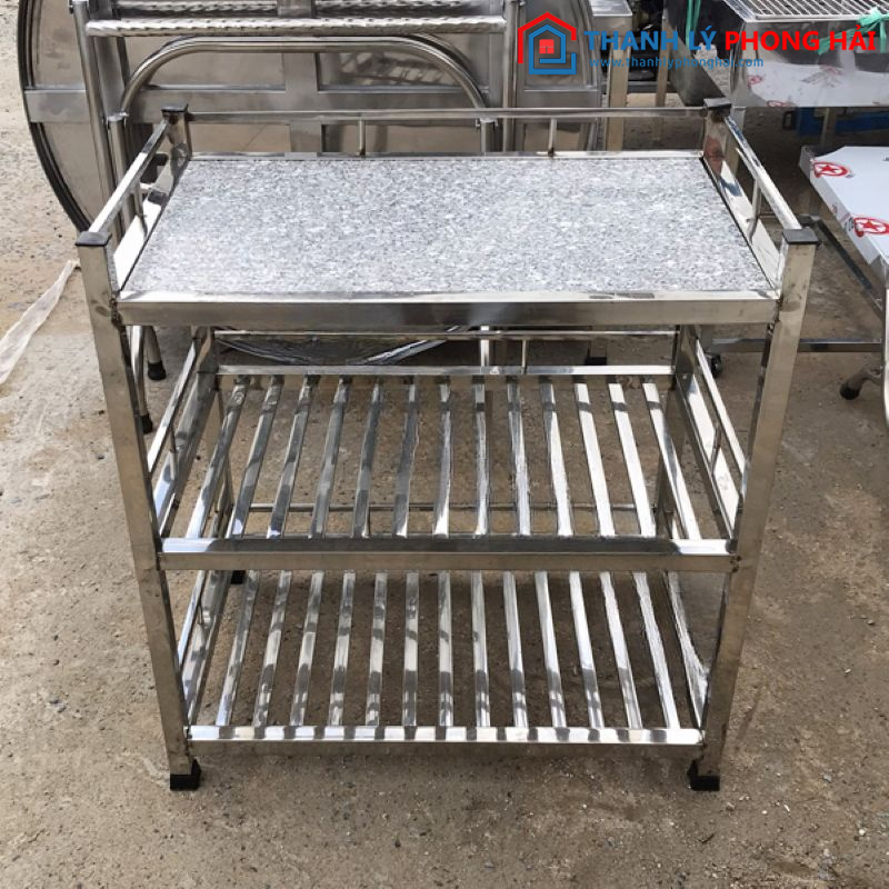 Kệ chén inox mặt đá hàng đẹp