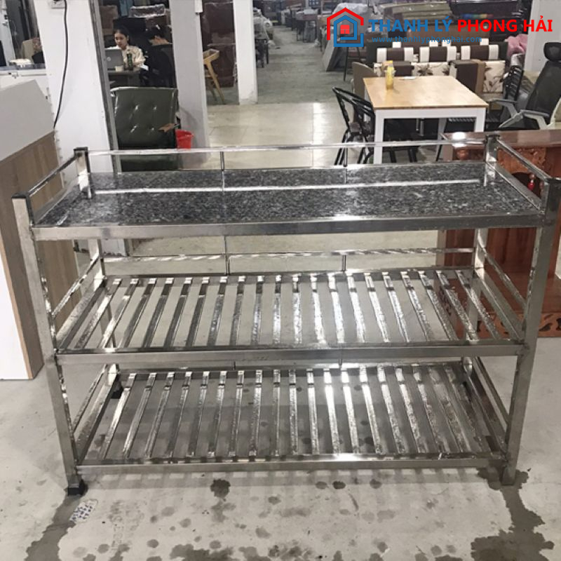 Kệ chén inox mặt đá hàng đẹp