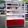 Kệ Gỗ 4 Tầng Màu Đỏ Trắng 1m4