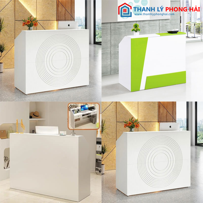 Thanh Lý Quầy Lễ Tân Gỗ Cao Cấp Nhiều Màu Mới 99%