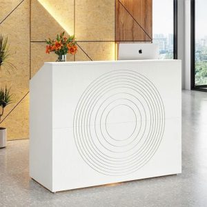 Thanh Lý Quầy Lễ Tân Gỗ Cao Cấp màu trắng