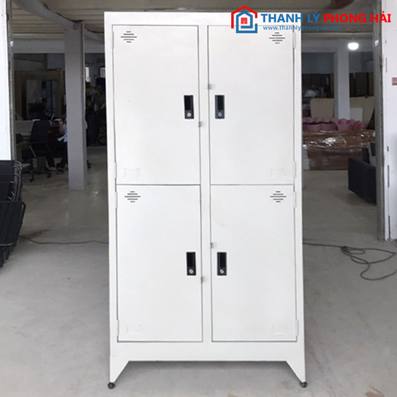 Thanh lý tủ locker 4 cánh màu trắng