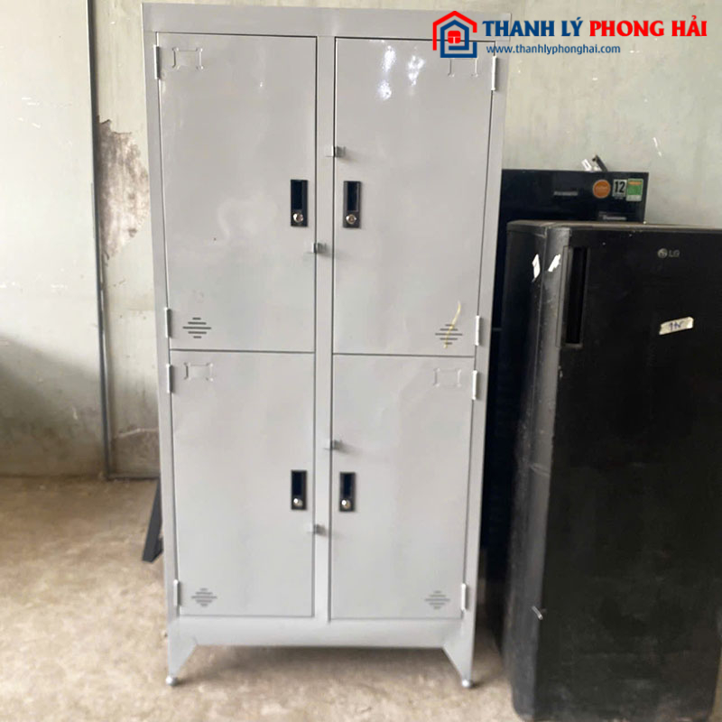 Thanh Lý Tủ Locker Sắt 4 Cánh Dày Dặn 85cm Mới 99%